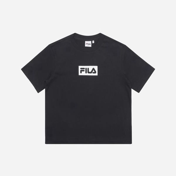 Fila Tričká Damske Čierne - Crop S/S Vypredaj - Slovakia 86935-KSDP